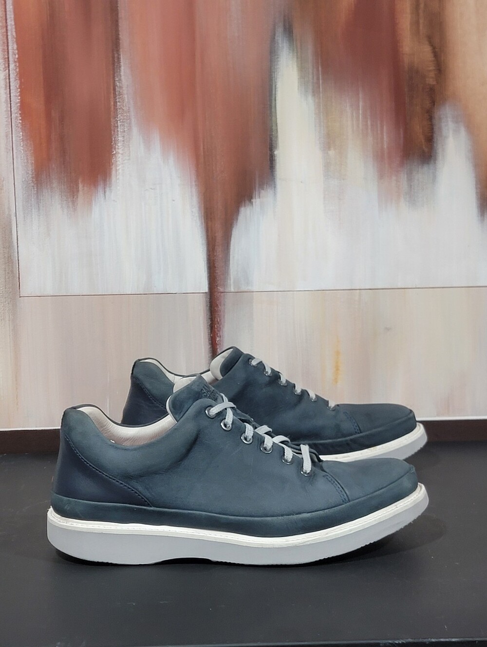 Samuel Hubbard Dress Fast Sneakers Navy Nubuck Suede Casual Shoes Men’s 10